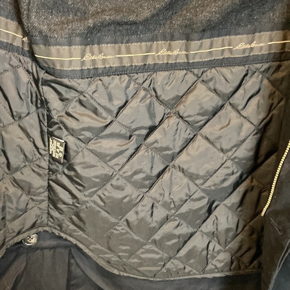 Eddie Bauer Wool Jacket & Quilted Lined Trench M Zip-out Liner Classic Car Coat - Picture 8 of 15